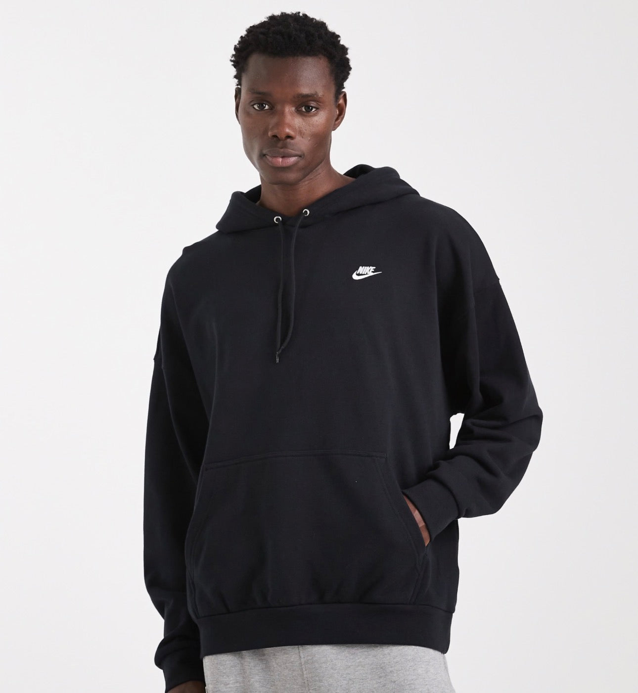 Nike Sportswear CLUB OVERSIZED - Felpa con cappuccio - black